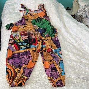 Marvel jumpsuit Colorful Comic Book Print Overalls